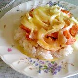 残った焼鮭deオニオンチーズ”ライス